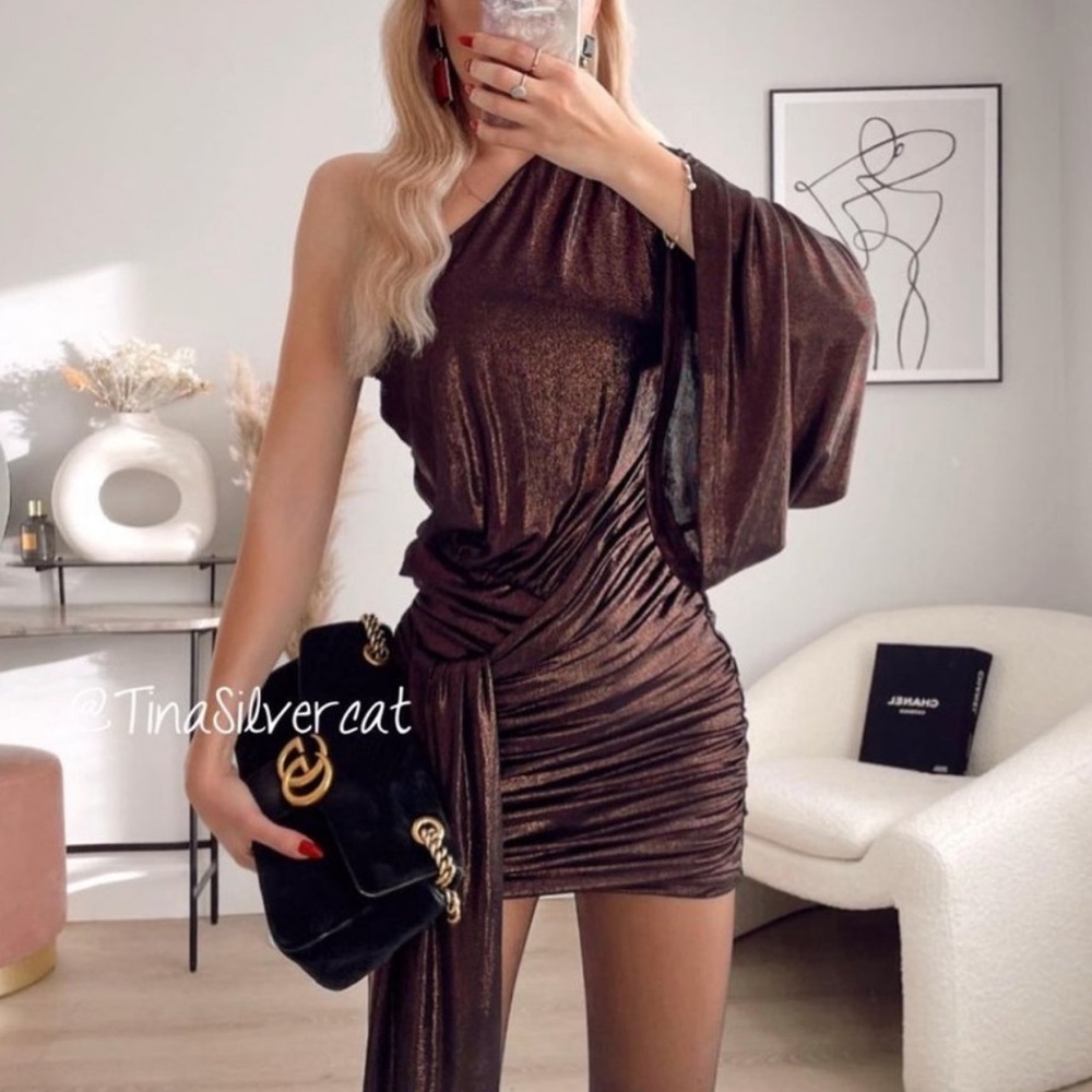 ZARA One Shoulder Mini Dress